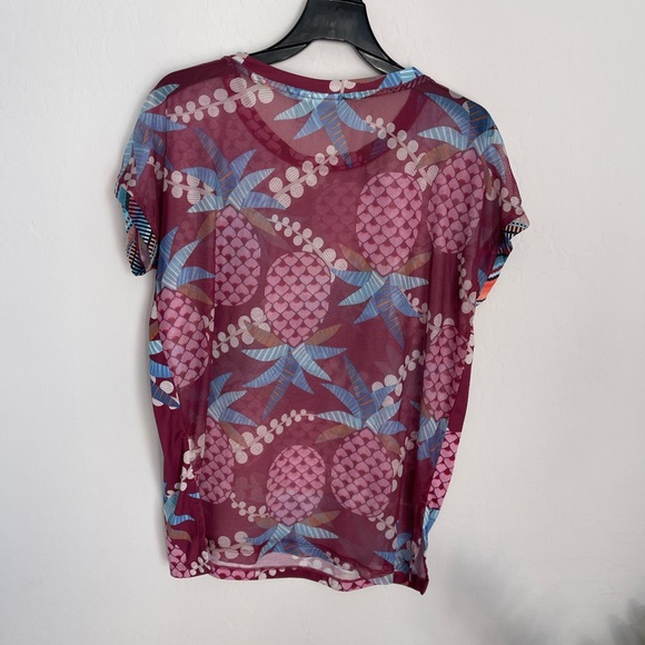 ADIDAS x FARM Rio Pineapple Print Boxy Tee Shirt Size XS Streetwear - Picture 6 of 6